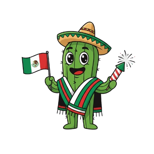 Cactus con sombrero y sarape